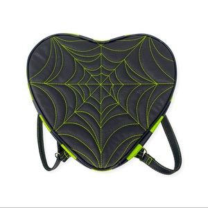 Love Pain & Stitches Spiderweb Backpack Green